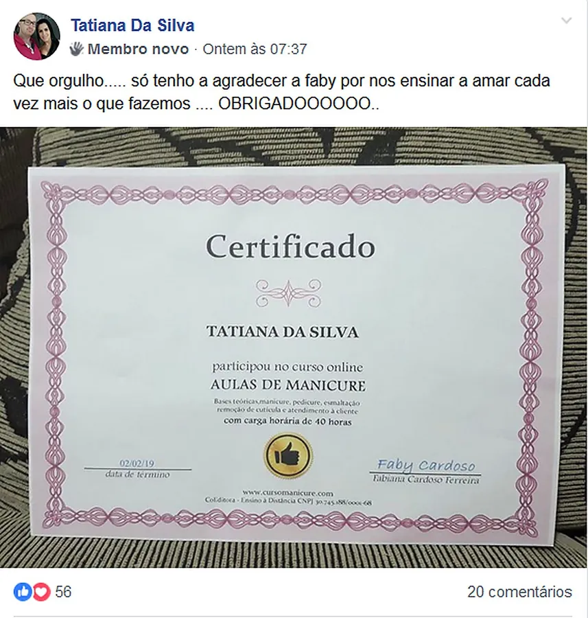 Depoimento de Tatiana Da Silva